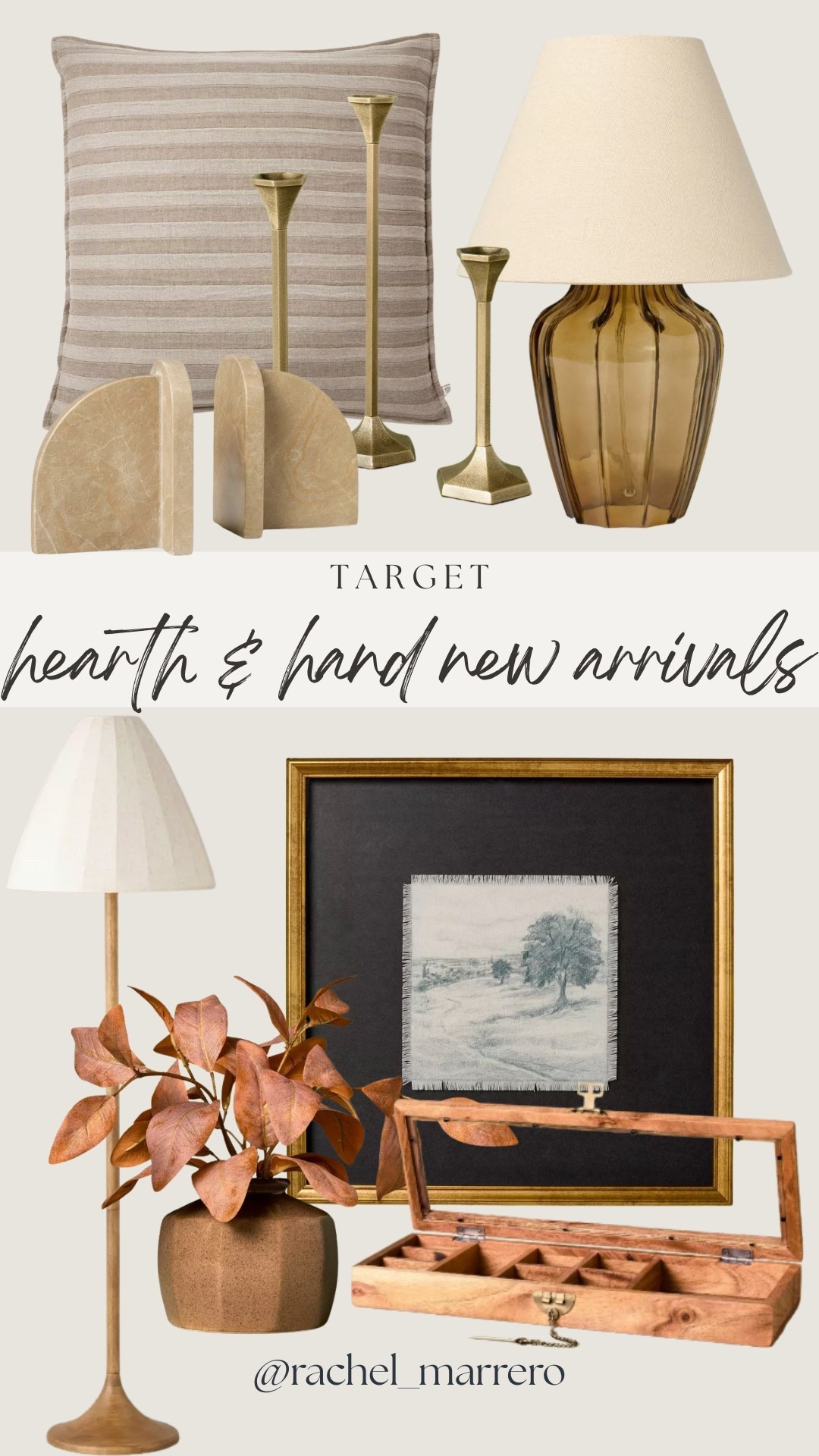 Target hearth and hand new arrivals! 


Decorative accents, wall art, lamp, candle stick holders, bookends, decorative box 

#LTKSeasonal #LTKStyleTip #LTKHome