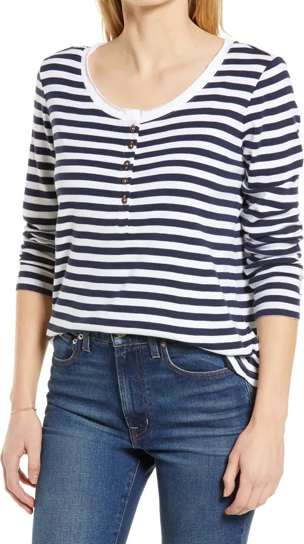 Cotton & Modal Knit Henley Top | Nordstrom