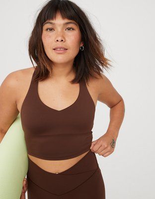 OFFLINE By Aerie Real Me Low Key Racerback Sports Bra | Aerie