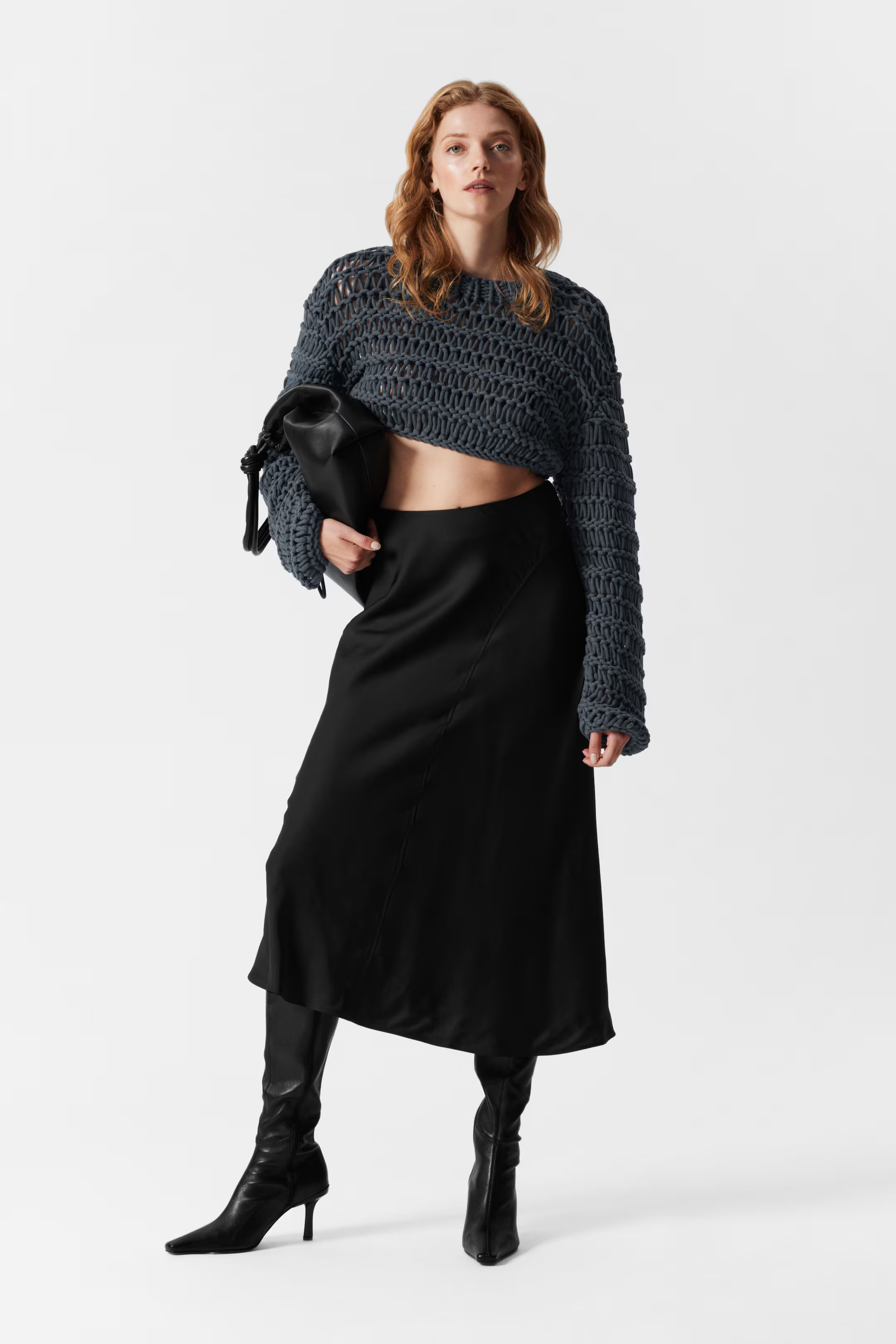 Satin Midi Skirt | H&M (UK, MY, IN, SG, PH, TW, HK)