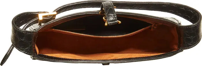 YSL Croc Embossed Leather Shoulder Bag | Nordstrom