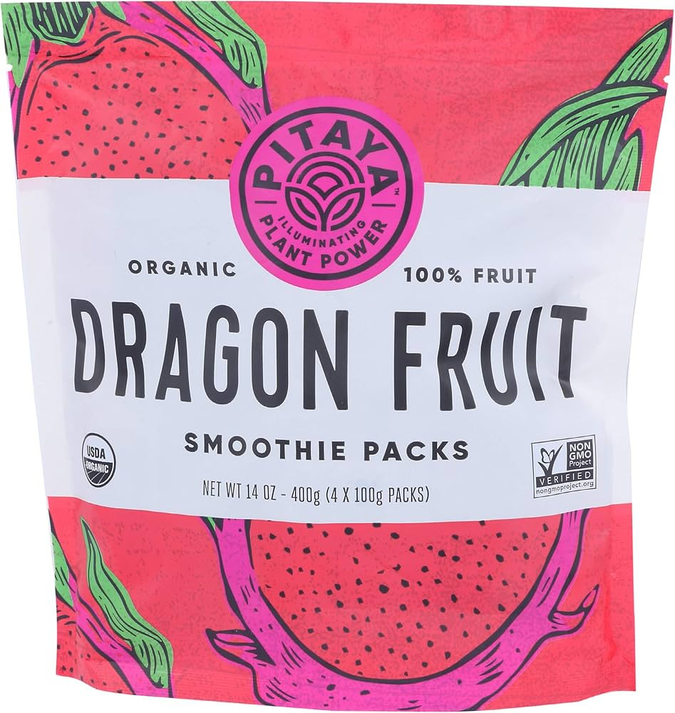 PITAYA PLUS Organic Dragonfruit Superfruit Smoothie Packs, 14 OZ | Amazon (US)