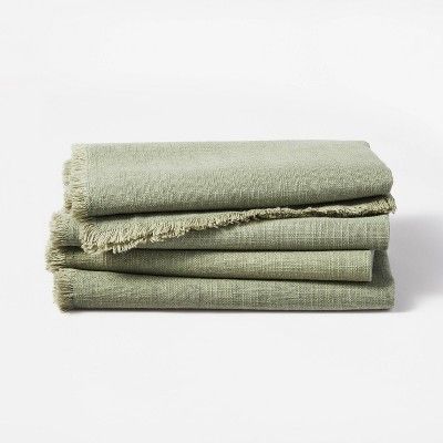 4pk Cotton Napkins Green - Threshold™ designed with Studio McGee | Target