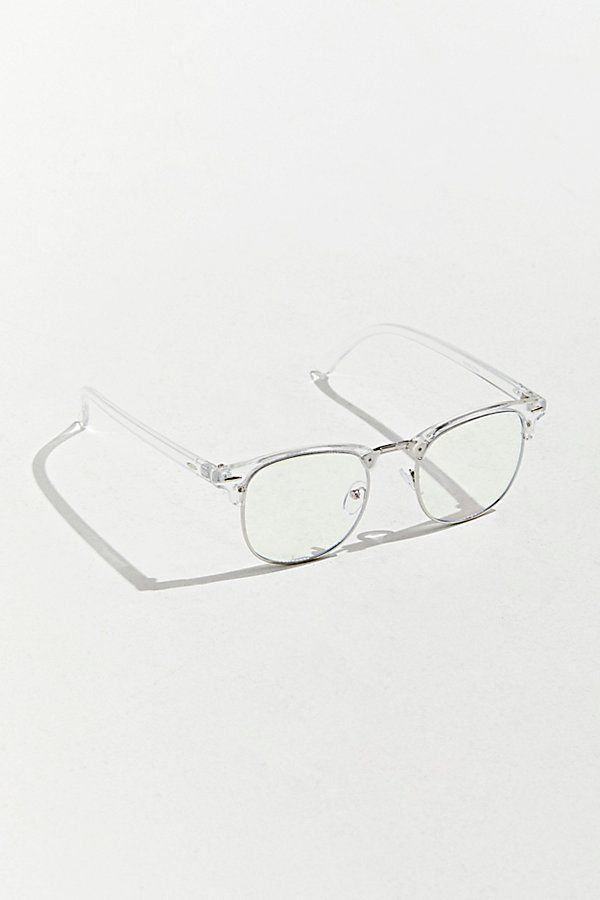 Clark Half-Frame Blue Light Glasses | Urban Outfitters (US and RoW)
