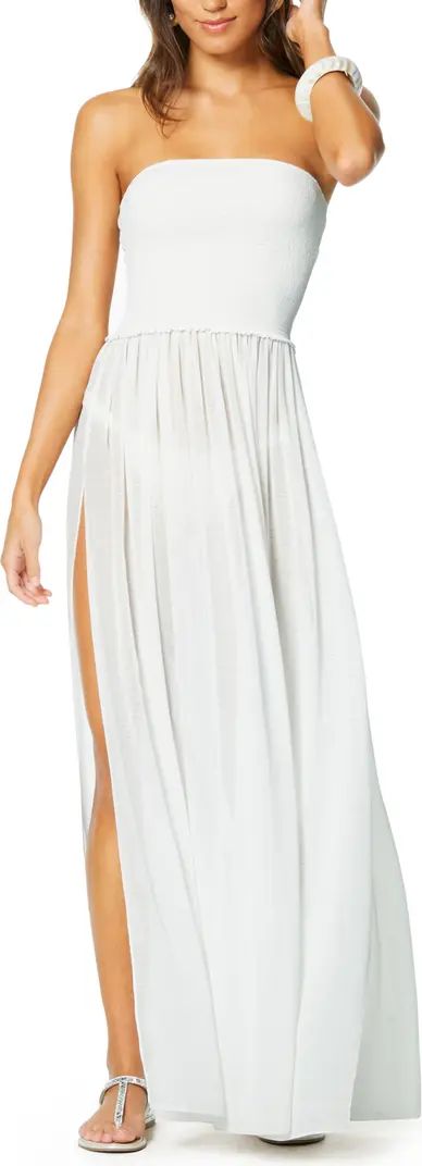 Calista Strapless Georgette Cover-Up Dress | Nordstrom