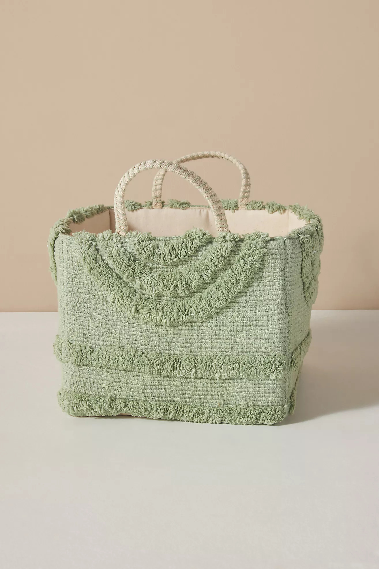 Peach Tufted Basket | Anthropologie (US)