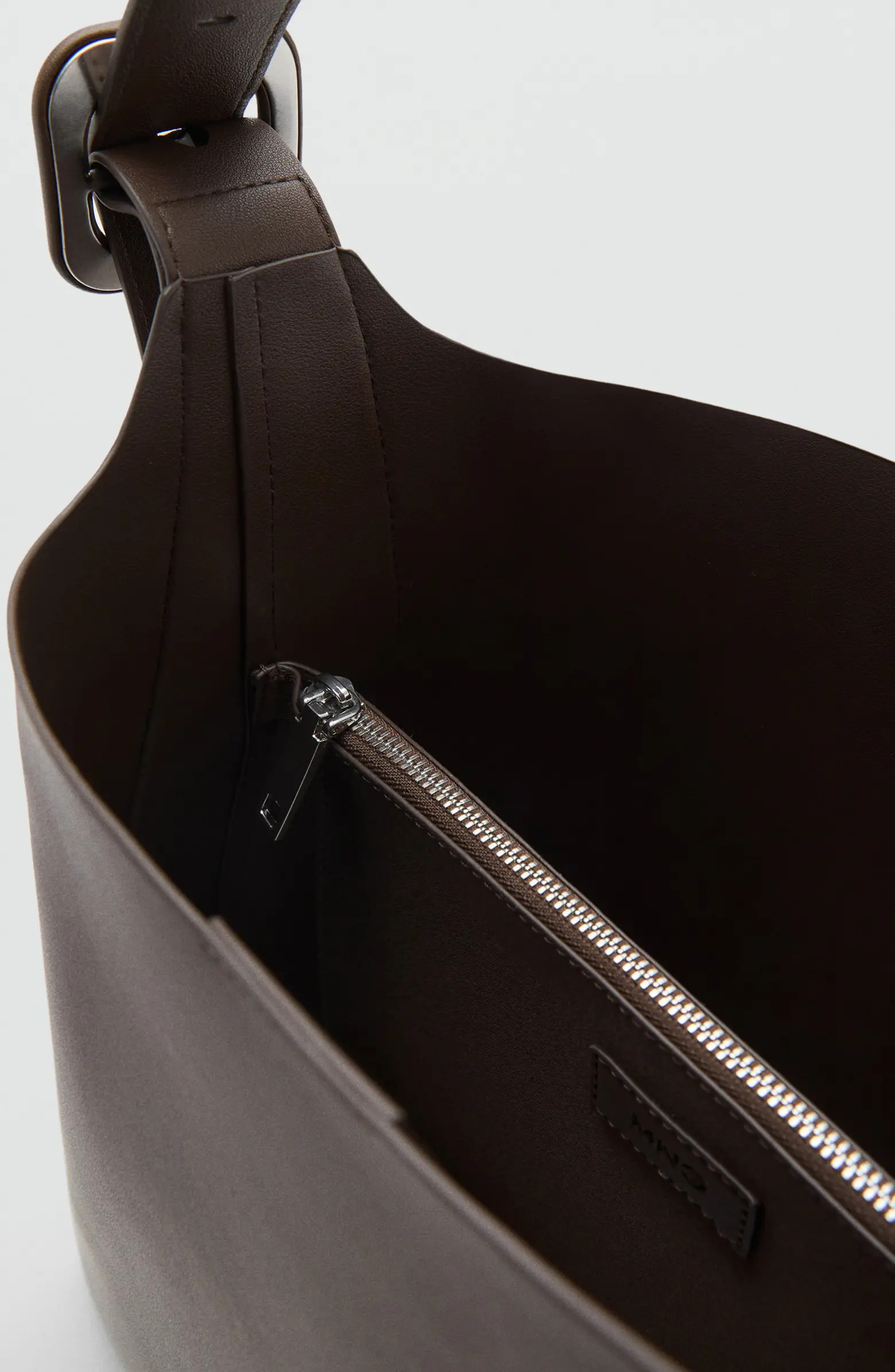 Buckle Faux Leather Shopper Bag | Nordstrom