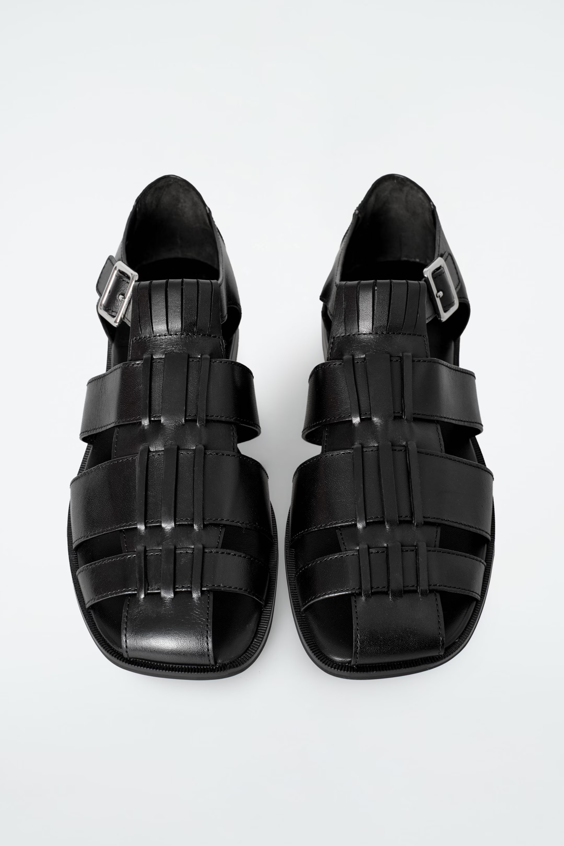 LEATHER FISHERMAN SANDALS - BLACK | COS UK