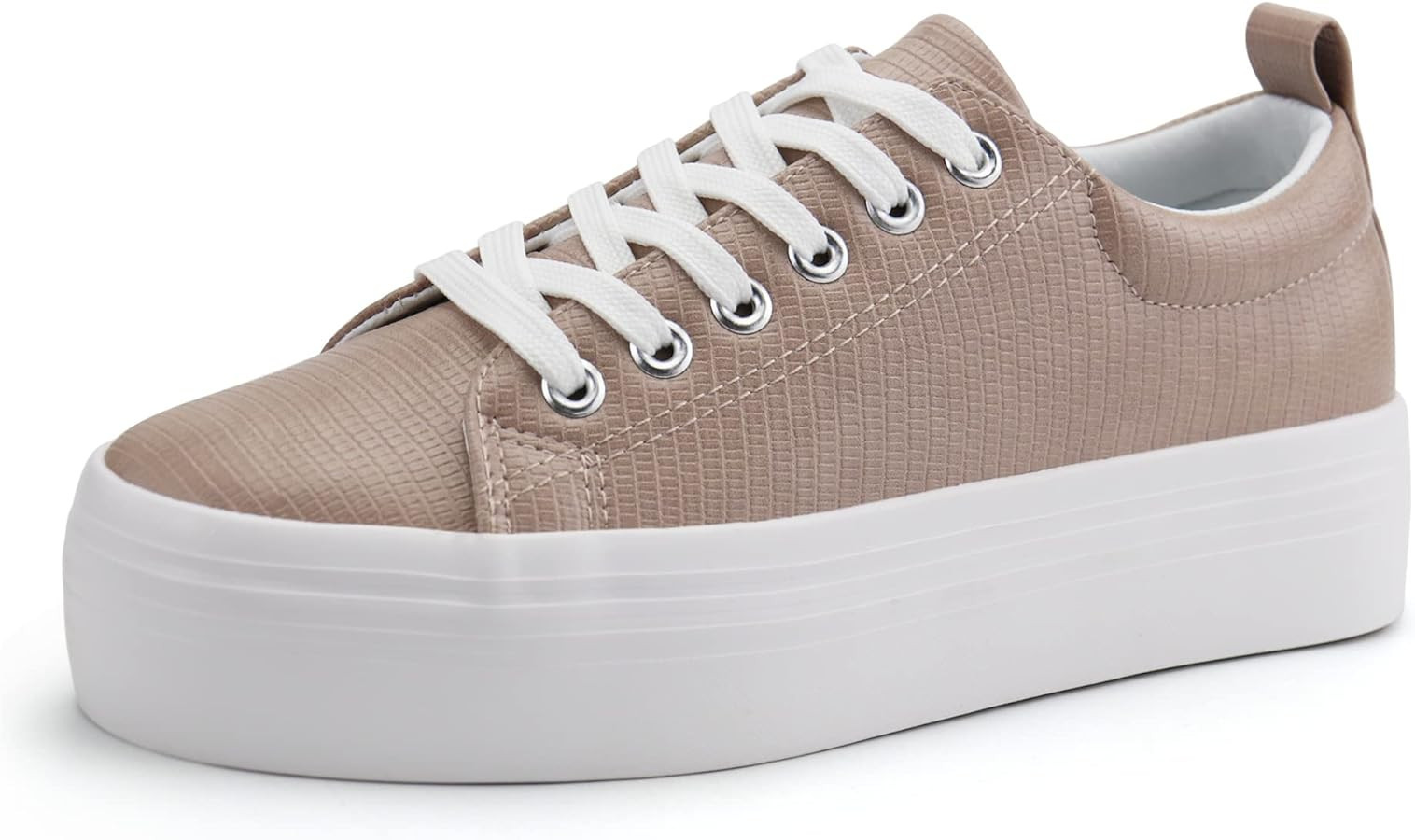 JABASIC Women Lace Up Platform Sneakers Comfortable Casual Fashion Sneaker Walking Shoes | Amazon (US)