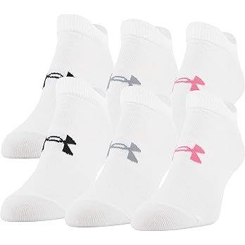 Under Armour womens Essential 2.0 Lightweight No Show Socks, 6-pairs | Amazon (US)