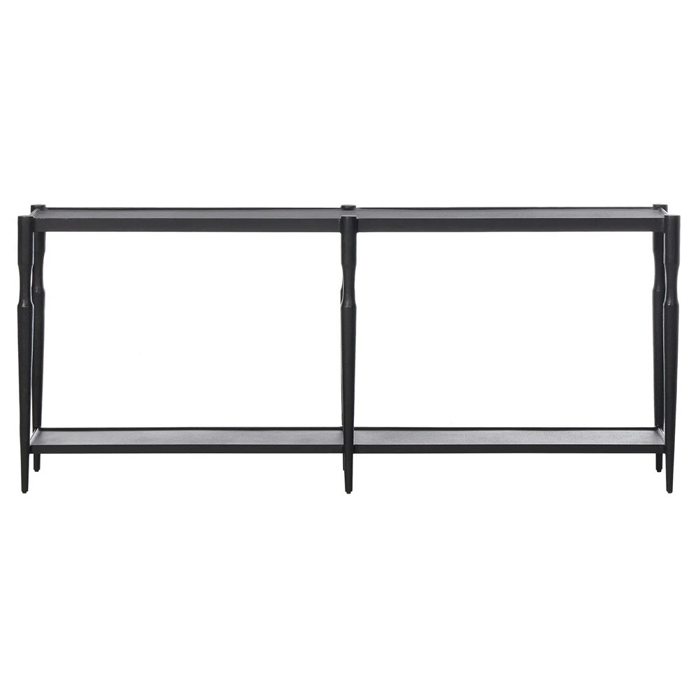Augusta Textured Iron Console Table - 72" | Kathy Kuo Home