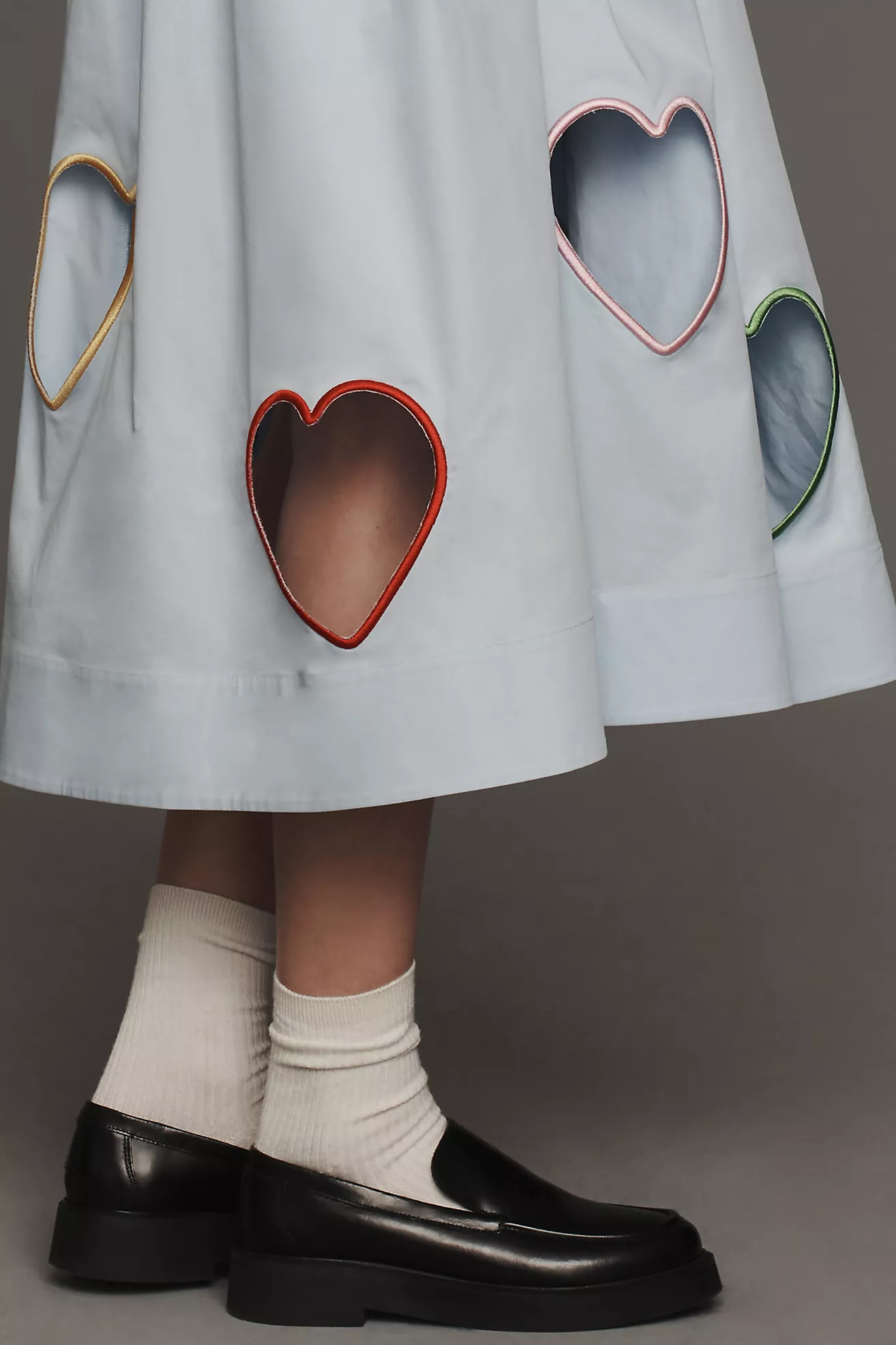 Mare Mare Strapless Cut-Out Hearts A-Line Midi Dress | Anthropologie (US)