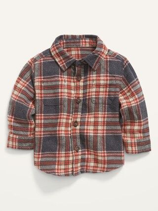 Long-Sleeve Plaid Utility Shirt for Baby | Old Navy (US)