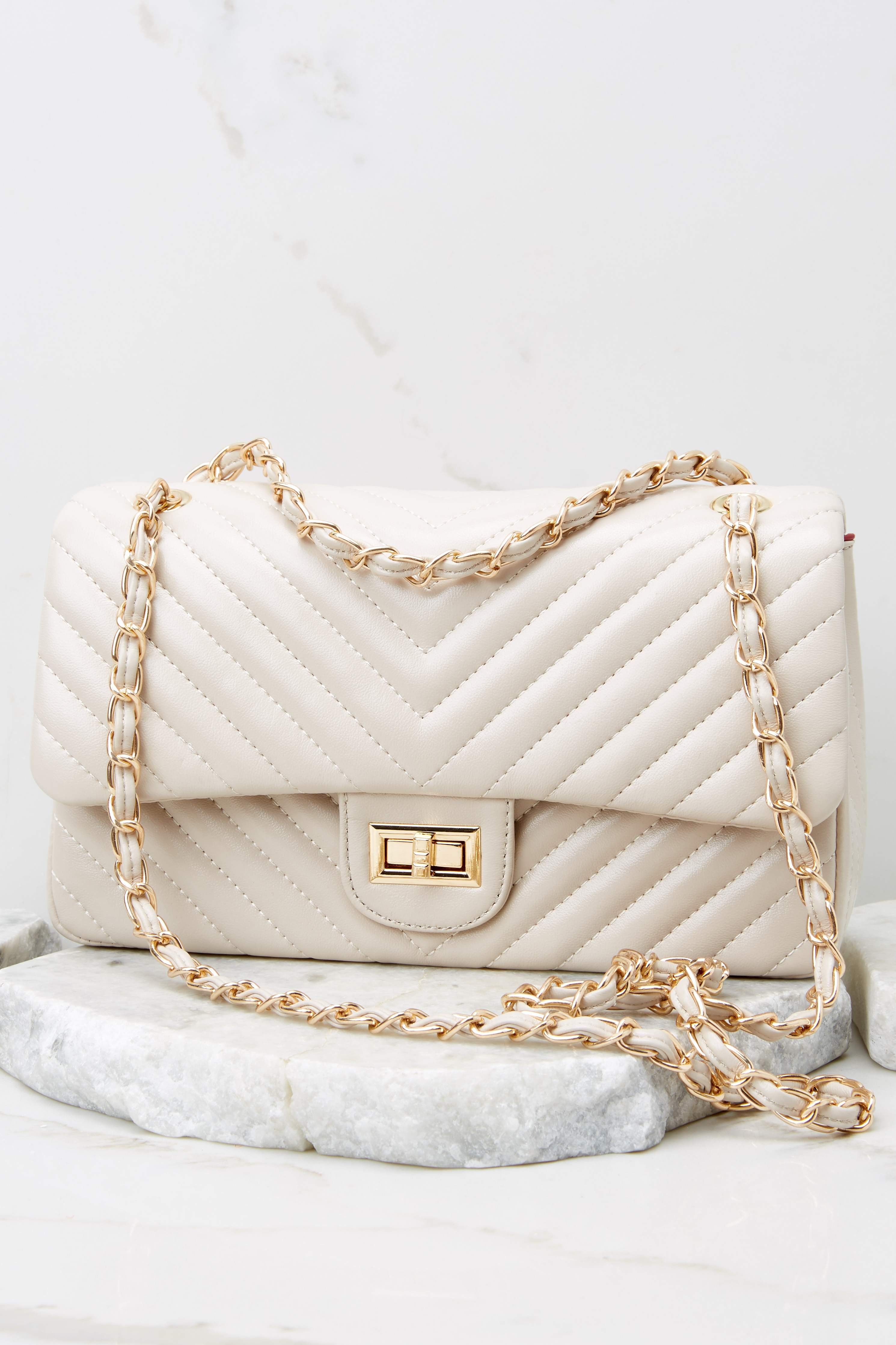 Polished And Poised Nude Bag | Red Dress 