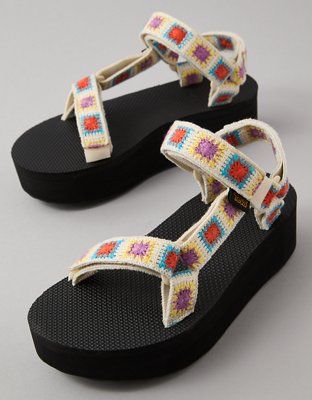 Teva Women's Flatform Universal Crochet Sandal | American Eagle Outfitters (US & CA)
