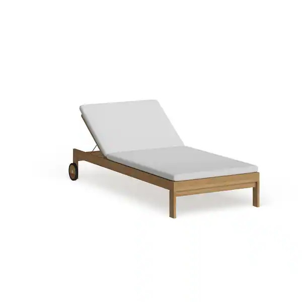 Upland Outdoor Patio Teak Chaise | Bed Bath & Beyond