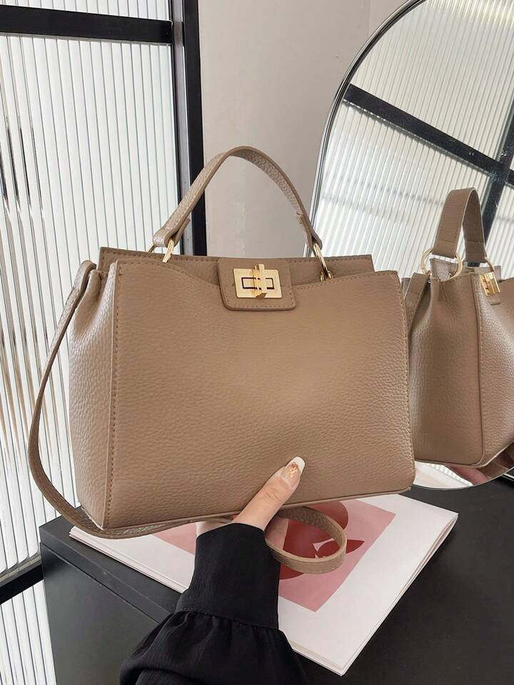 Fashionable And Simple Solid Color Small Square Bag For Women, Single Shoulder/ Crossbody/ Handba... | SHEIN