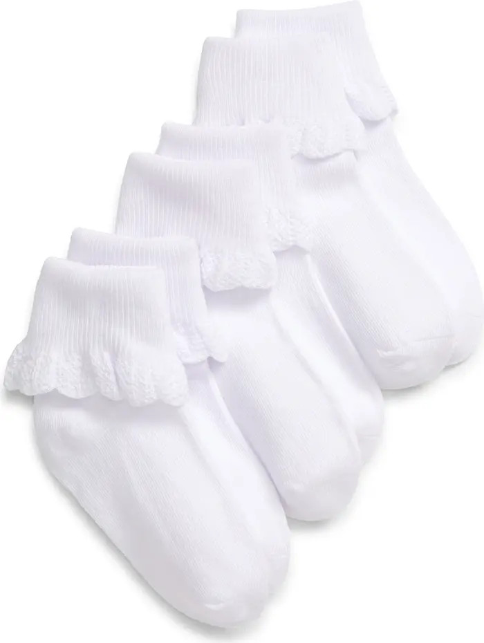 Kids' Scallop 3-Pack Socks | Nordstrom