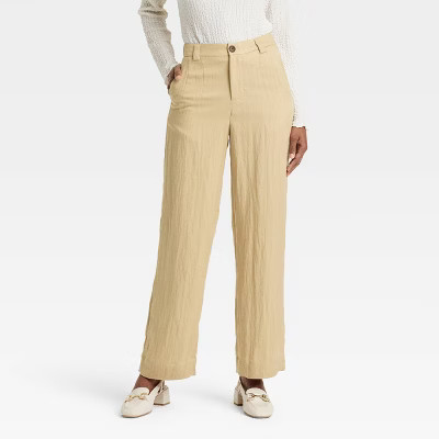 Women's High-Rise Straight Trousers - A New Day™ | Target