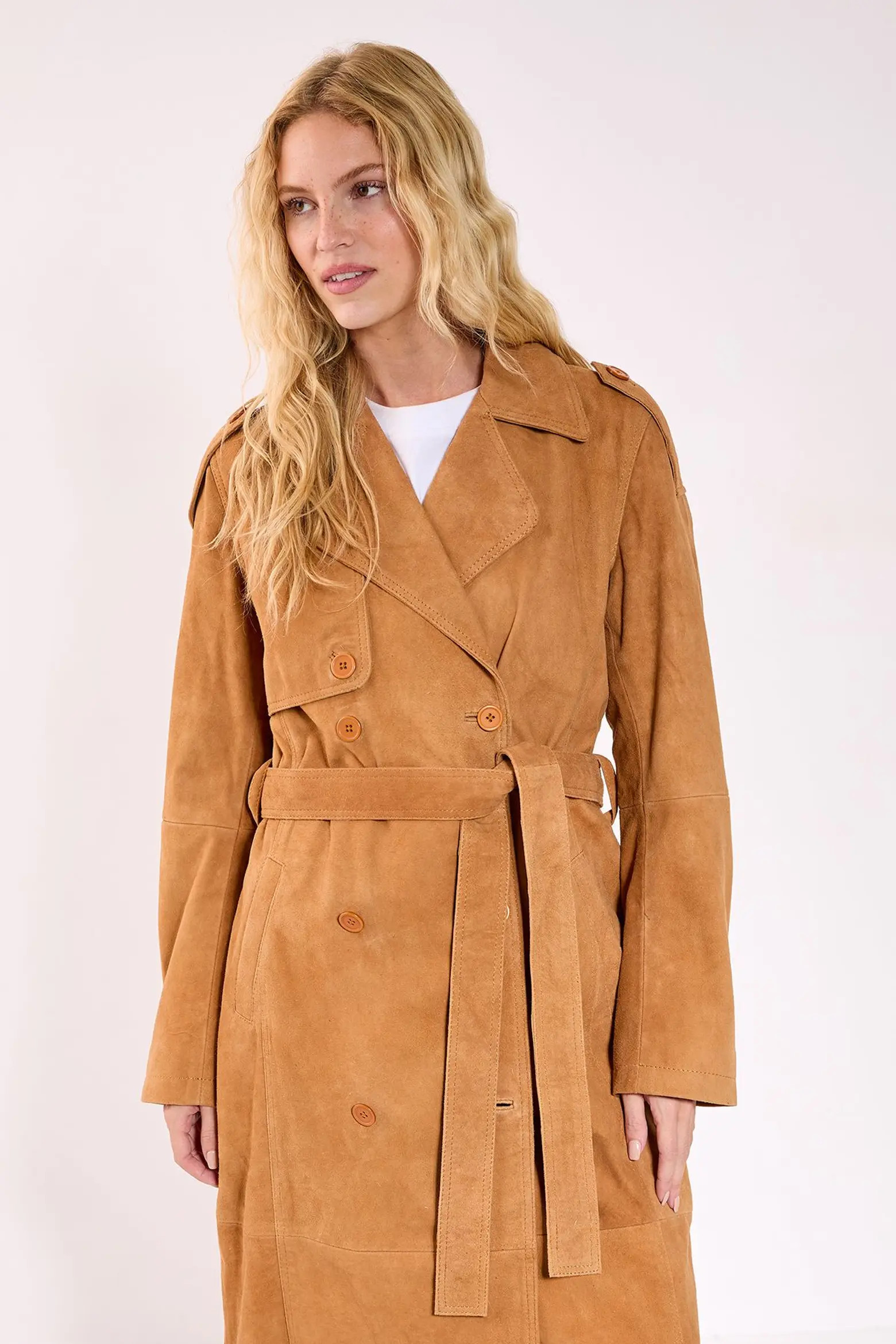 NASTY GAL Real Suede Trench Coat (Women) | Nordstrom | Nordstrom