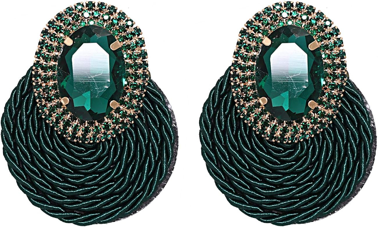 Colorful Leaf Flower Dangling Earring for Women Girls Fashion Statement Boho Drop Earrings | Amazon (US)