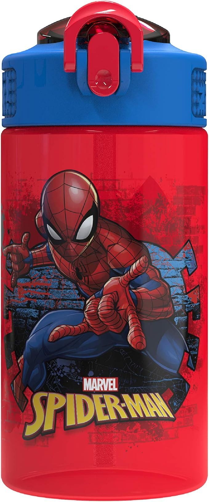Zak Designs Marvel SpiderMan Kids Spout Cover and Built-in Carrying Loop Made of Plastic, Leak-Pr... | Amazon (US)