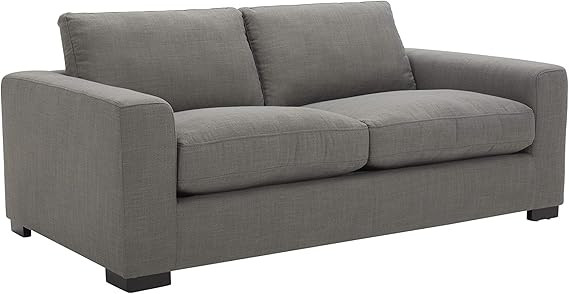 Amazon Brand - Stone & Beam Westview Extra-Deep Down-Filled Loveseat Sofa Couch, 75.6"W, Smoke | Amazon (US)