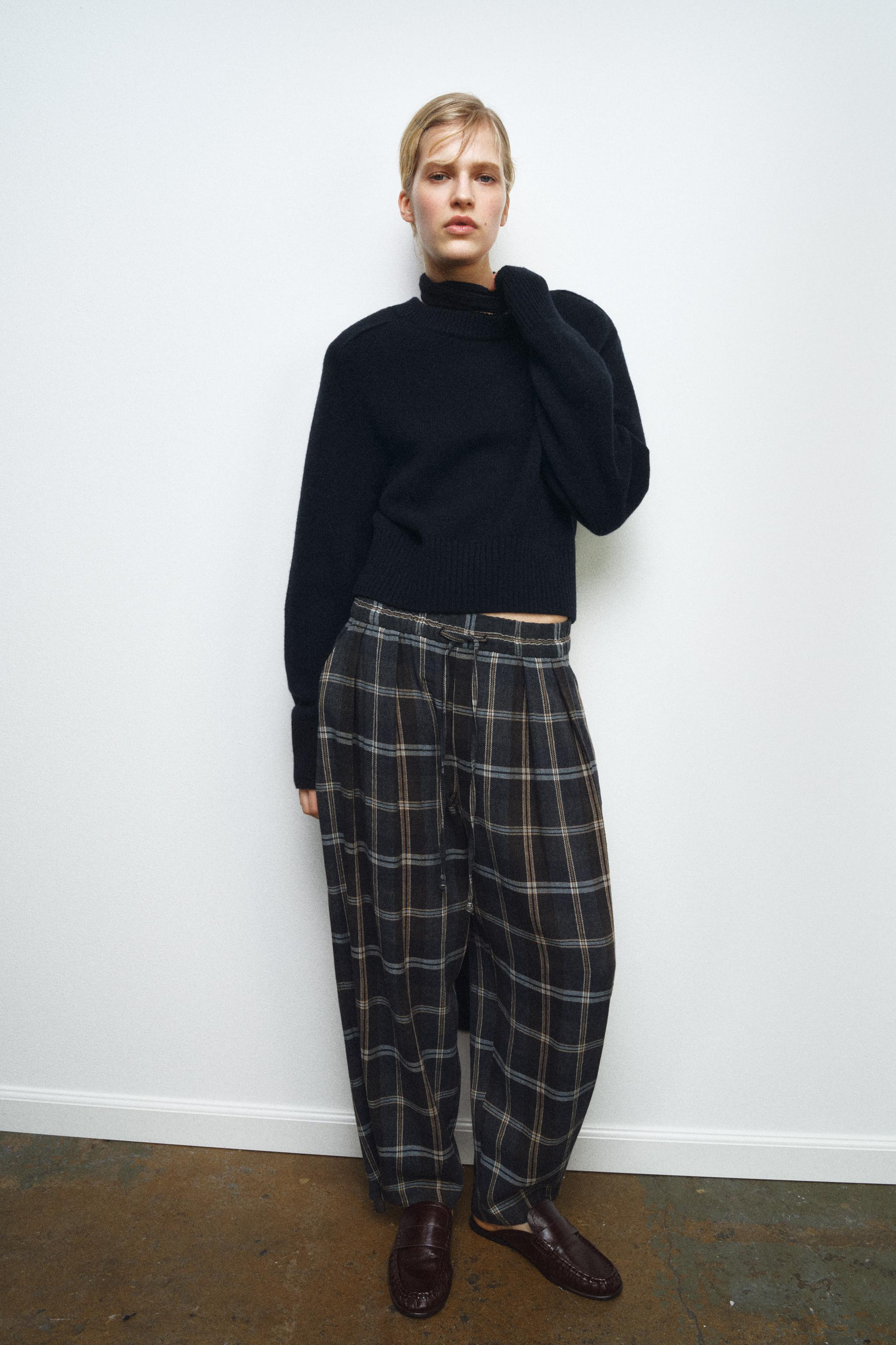 ZW COLLECTION CHECK TROUSERS | Zara UK