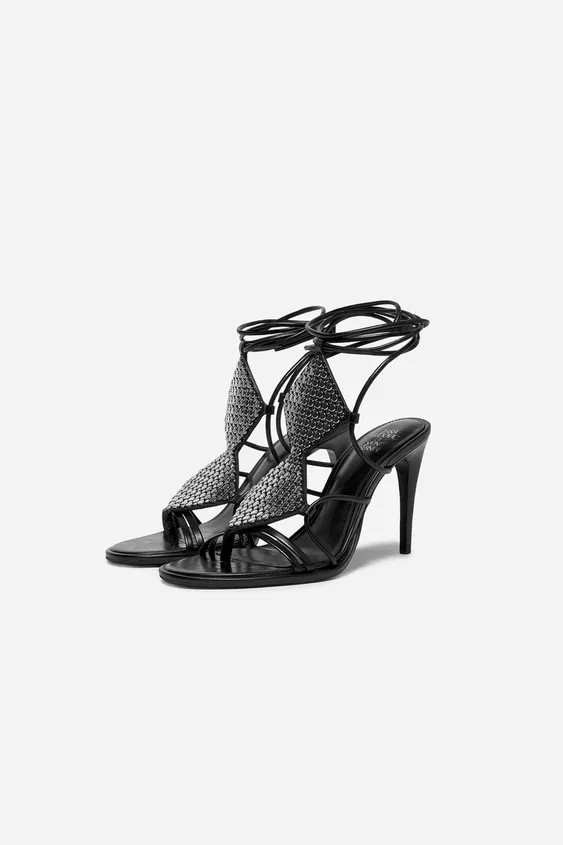 LEATHER STRAPPY STUDDED SANDALS LUDOVIC DE SAINT SERNIN x ZARA | Zara US