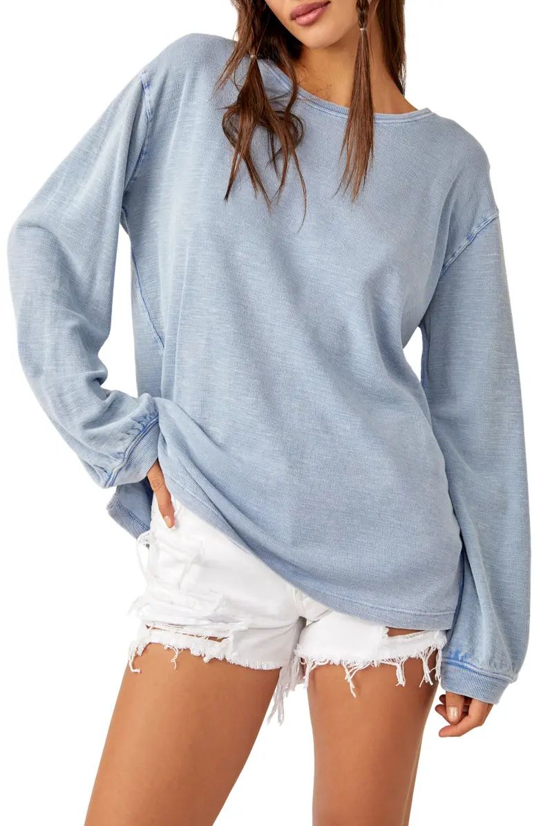 Free People Soul Song Long Sleeve Cotton Blend Top | Nordstrom | Nordstrom