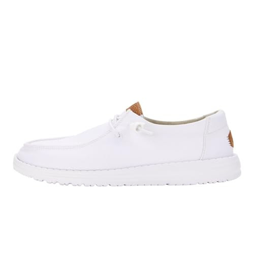 HEYDUDE Women's Wendy Canvas White | Amazon (US)