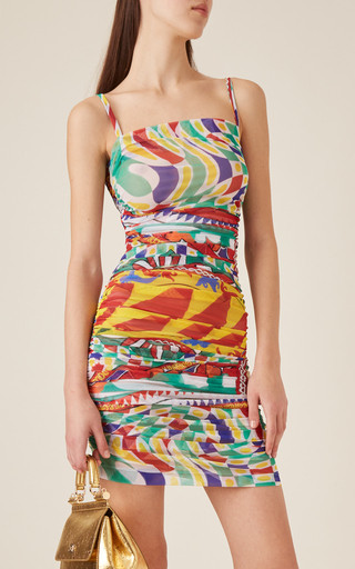 Printed Stretch Tulle Mini Dress | Moda Operandi (Global)