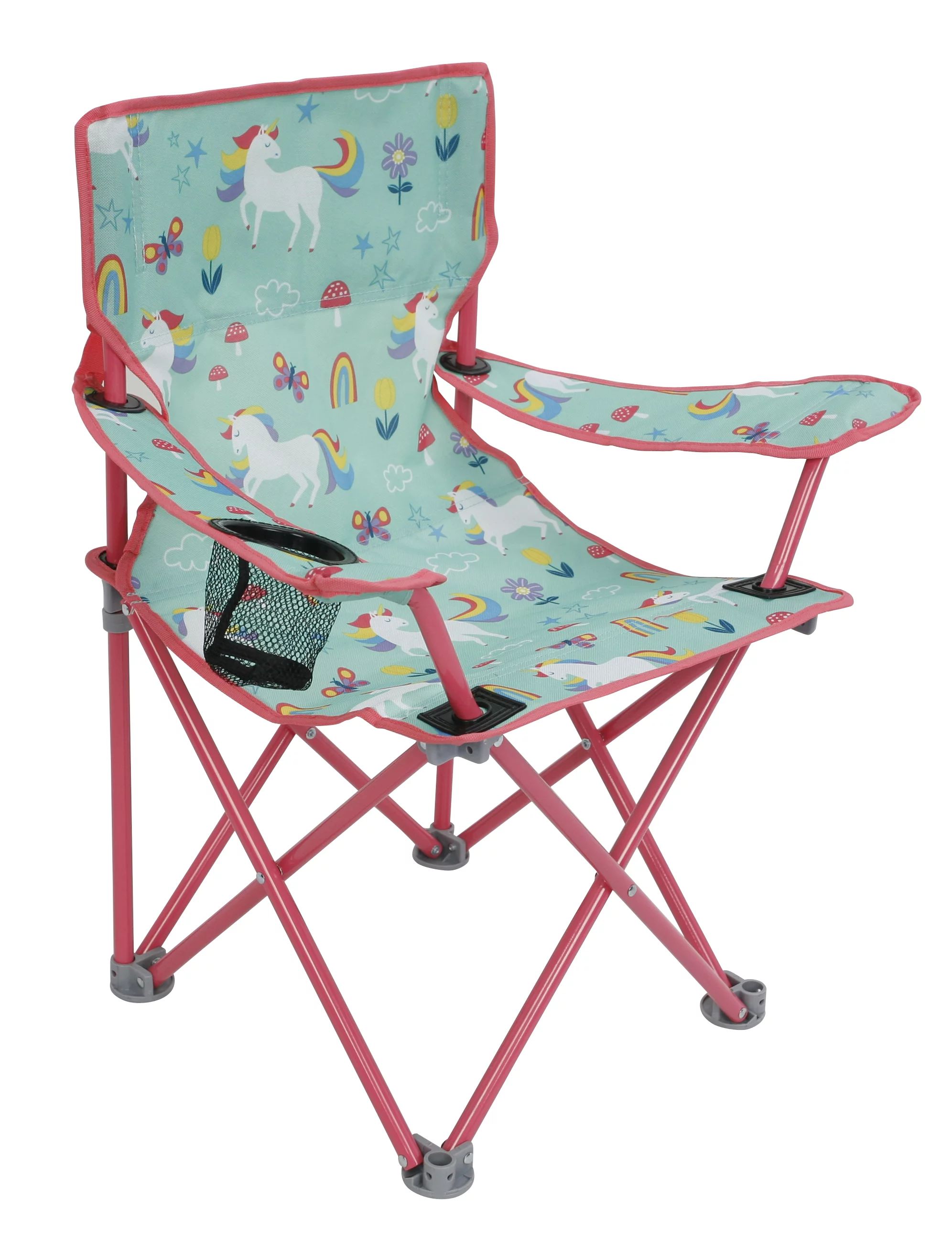 Crckt Kids Folding Camp Chair with Safety Lock (125lb Capacity) Unicorn Print | Walmart (US)