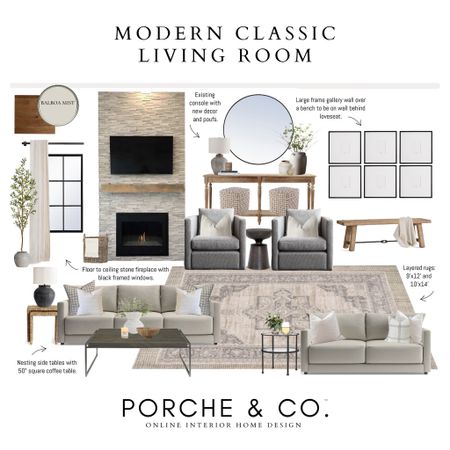 Living Room, Modern Classic Living Room Design, Home Decor, Living Room Refresh, Pottery Barn, McGee and Co, World Market
#visionboard #moodboard #porcheandco

#LTKHome #LTKStyleTip