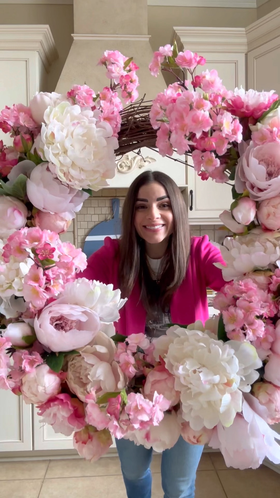 Shop all of the flowers I used to make my peony and cherry blossom spring wreath!

I used:
24 inch grapevine wreath
10 peony buds
6 white peonies
6 hot pink peonies
6 pink peonies
6 light pink peonies 
3 cherry blossom stems

Faux flowers, spring decor, spring flowers, grapevine wreath, diy wreath, pink decor, afloral, tjmaxx finds, home goods finds, home sense finds

#LTKfindsunder50 #LTKSeasonal #LTKhome