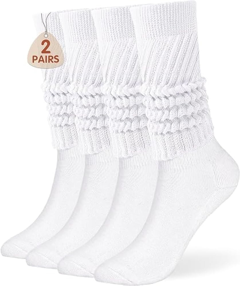 Buauty Slouch Socks for Women, Soft Extra Long Chunky Scrunch Knee High Sock Winter Knit Slouchy ... | Amazon (US)