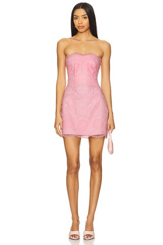 LoveShackFancy Vailia Dress in Pale Pink from Revolve.com | Revolve Clothing (Global)