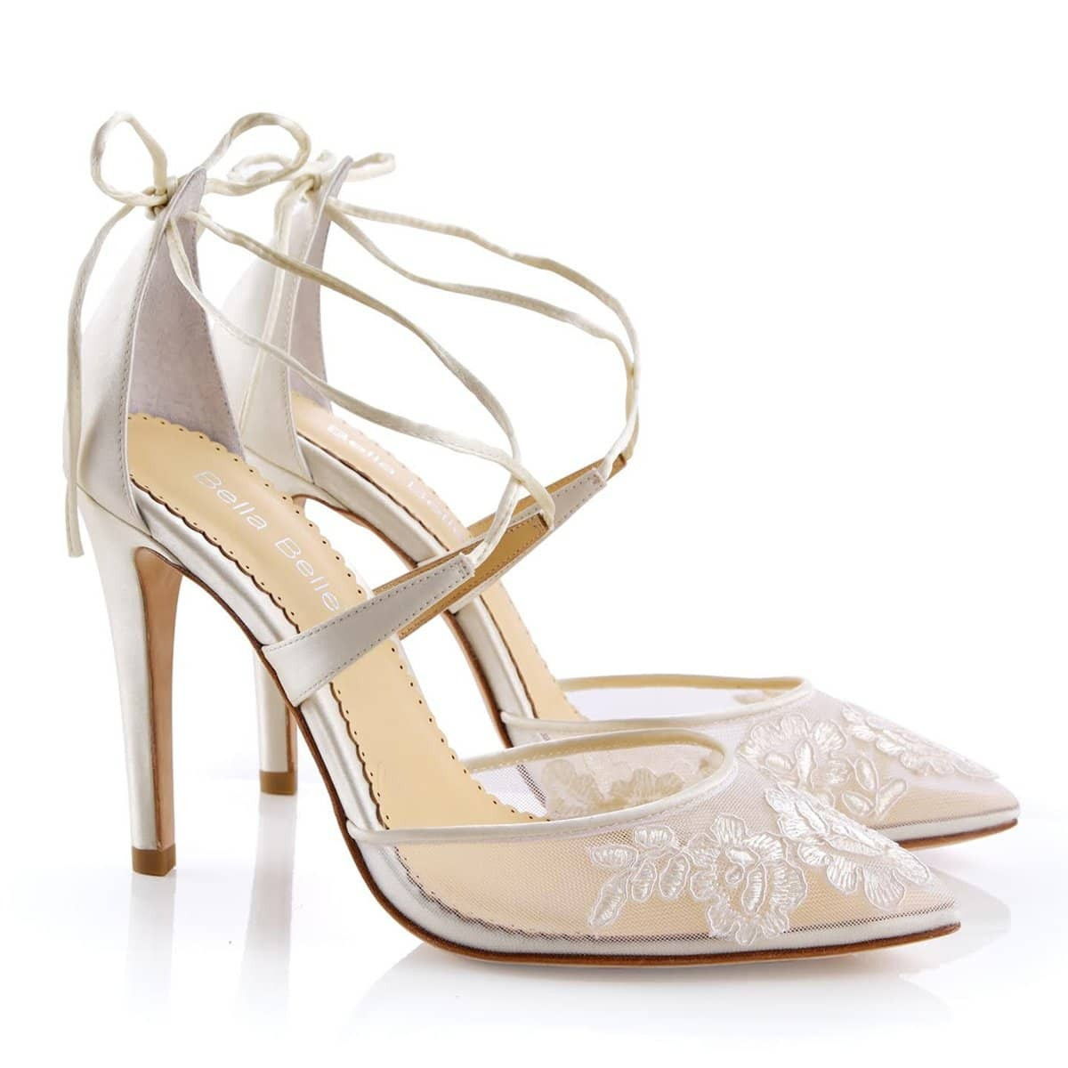 Ivory White Lace Shoes | Bella Belle Shoes