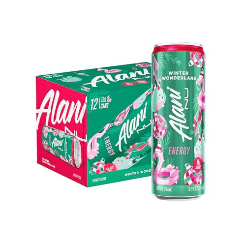 Alani Nu WINTER WONDERLAND Sugar Free, Low Calorie Energy Drinks | 200mg Caffeine | Biotin B Vitamins | Zero Sugar | 10 Calories | 12 Fl Oz Cans |12 Pack | Amazon (US)