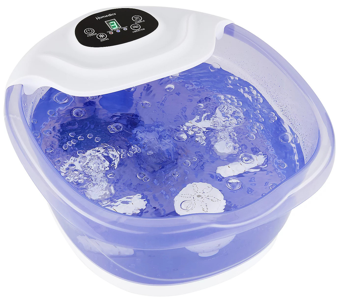 Homedics Salt-n-Soak Footbath w/ Heat Boost & V ibrate Massage | QVC