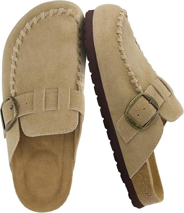 CUSHIONAIRE Canoe Genuine Suede Clogs for Women Footwear with Moc Toe Design – Casual Slip On W... | Amazon (US)