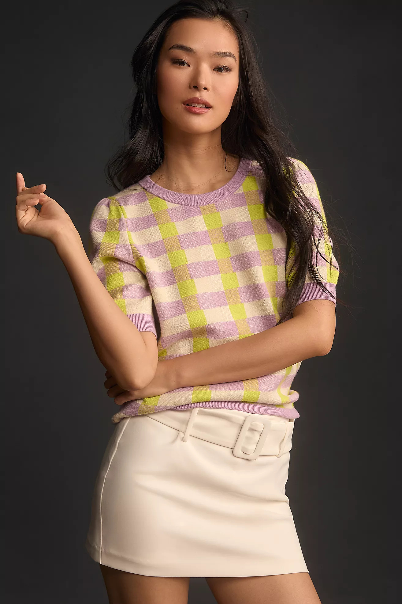 Harmon Jacquard Sweater Tee by Maeve | Anthropologie (US)