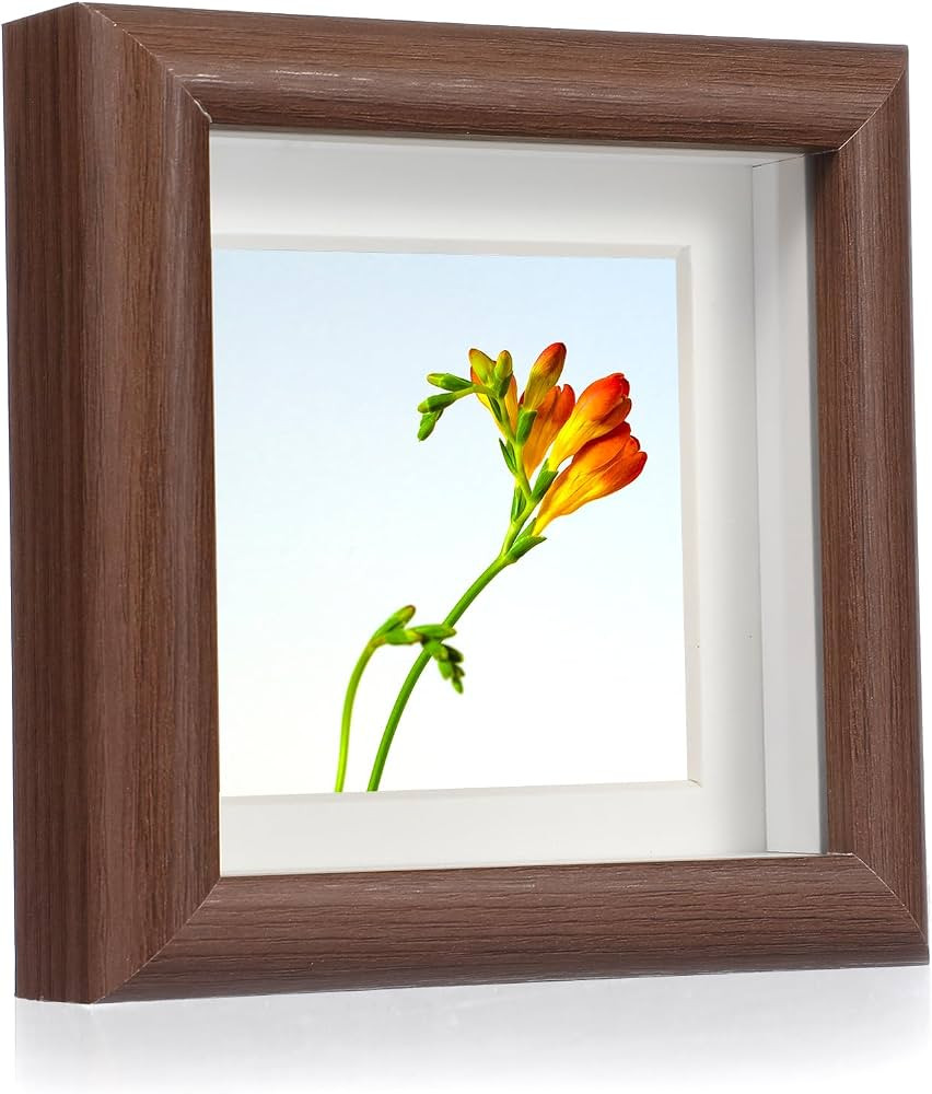 4x4 Shadow Box Picture Frame Small Shadow Box Frame Display Case Picture Frames Desk Tabletop Mad... | Amazon (US)