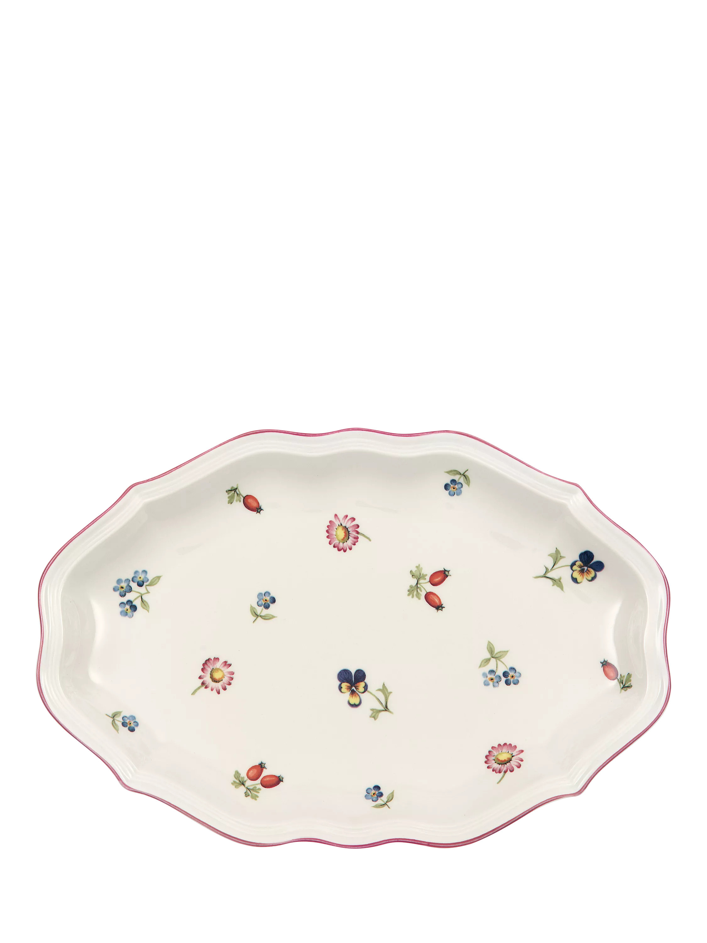 Villeroy & Boch Petite Fleur Porcelain Oval Platter, 22.8cm, Multi | John Lewis (UK)