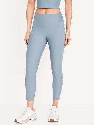 High-Waisted PowerSoft Ribbed 7/8 Leggings for Women | Old Navy (US)