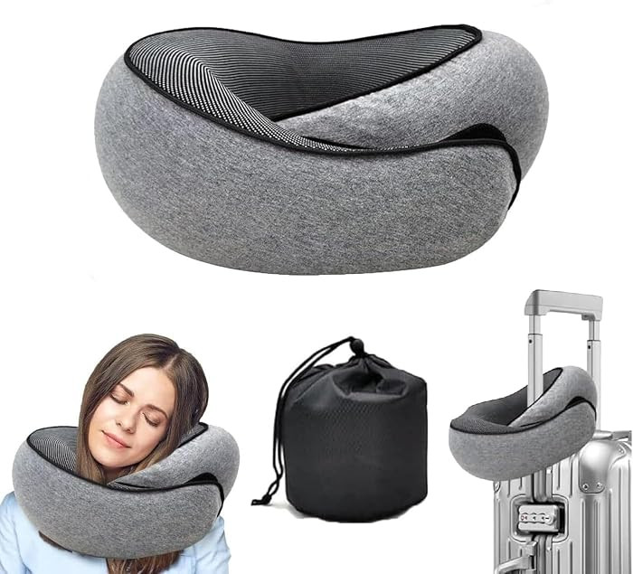WEERSHUN Travel Pillow for Airplanes, 2026 New Memory Foam Neck Pillow with Chin Wrap for Traveli... | Amazon (US)