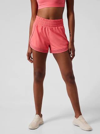 High Rise Mesh Racer Run 3" Short | Athleta