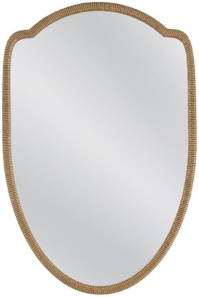 Miles Wall Mirror in Brass Wood | Amazon (US)