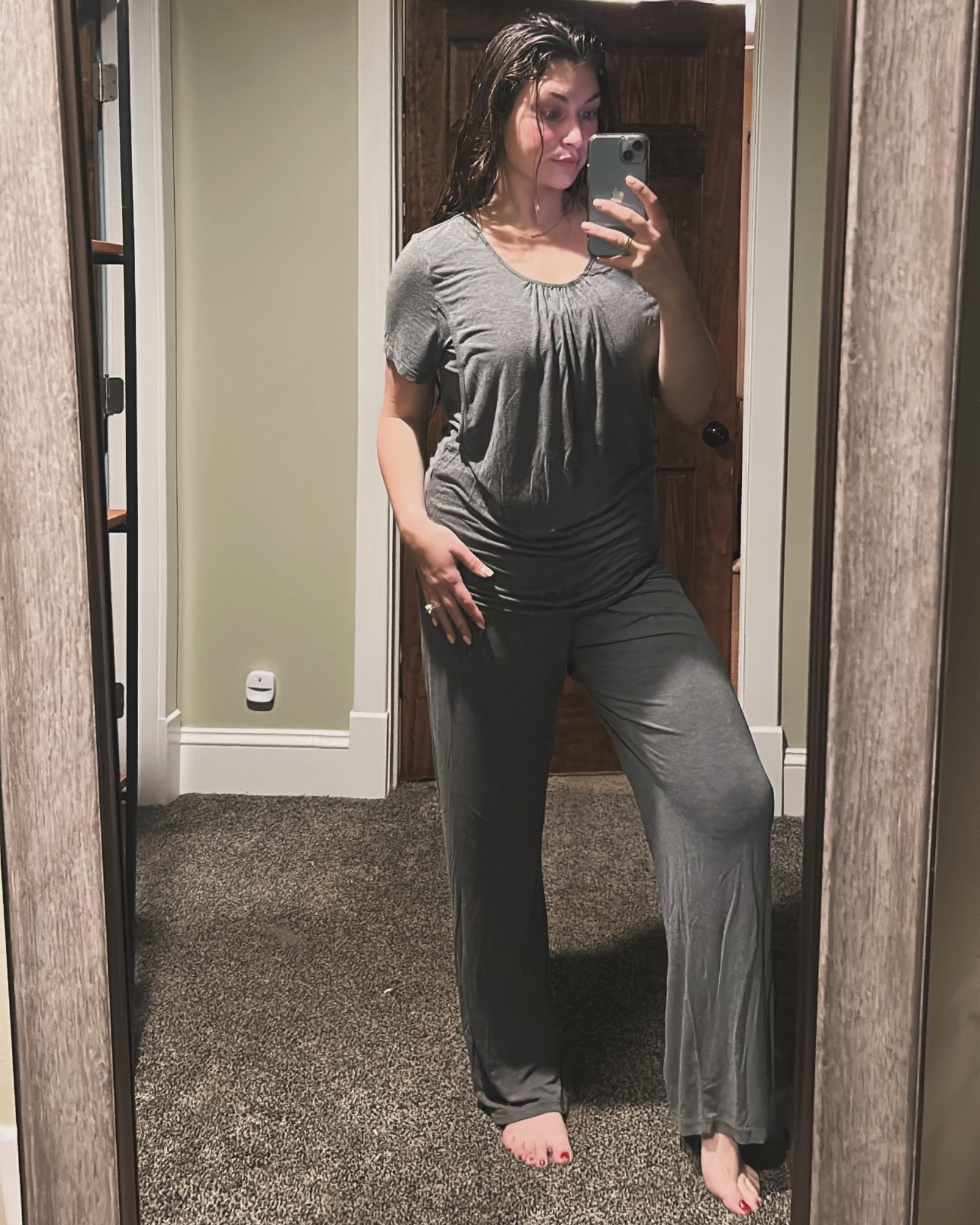 Love these stretchy nursing friendly pjs! 

They’re suitable for all stages, pregnancy, labor, delivery, daily wear or breastfeeding! Great holiday gift for new/expecting mamas! Seems to run a little big. 

Wearing a Lg & fit perfect when I was full term. Modest slits on shirt are great for nursing post partum. 

Comes in 9 different colors/patterns & sizes vary from s-2xl 

#LTKBump #LTKStyleTip #LTKBaby