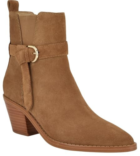 Nine West Women's Lemone Bootie, Cognac Suede 120, 9.5 | Amazon (US)